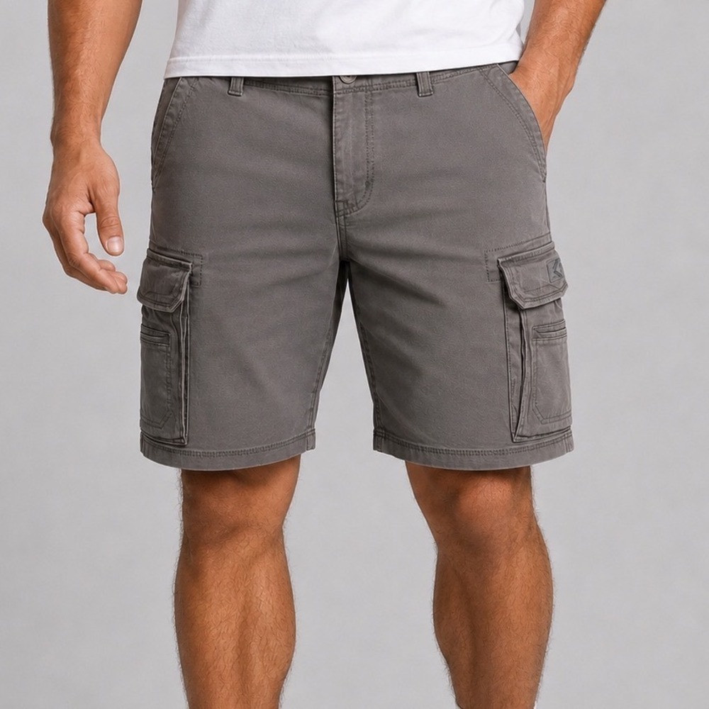 Unionbay Mens Flex Waist Cargo Shorts Flint Grey Stretch Y18HKS5 Size 38